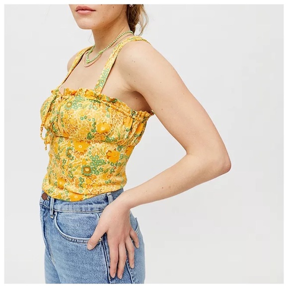 LAST CHANCE Urban Outfitters Valentina Cropped Bustier Tank Top - Picture 12 of 12